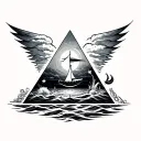 Bermuda Triangle tattoo design idea
