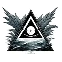 Bermuda Triangle tattoo design idea