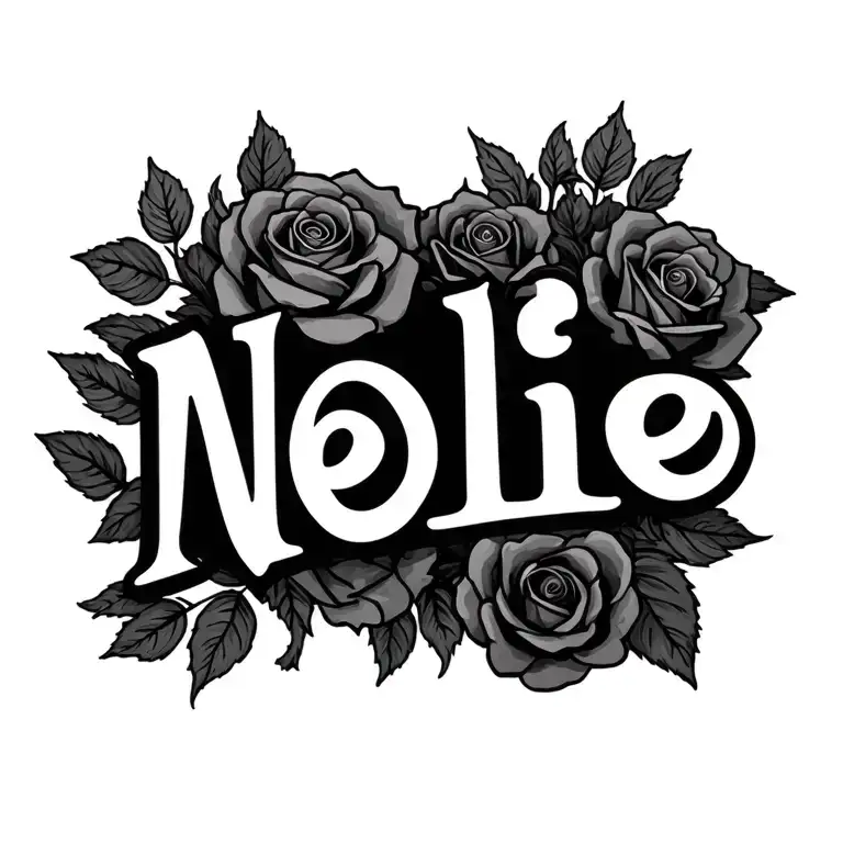 "Nellie" roses tattoo design idea