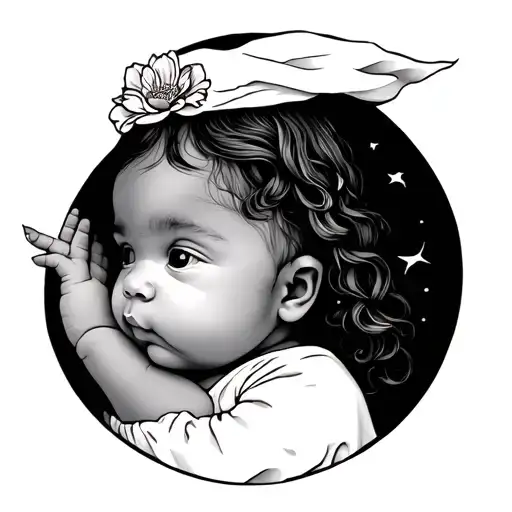 First Born Child Ellah tattoo design idea