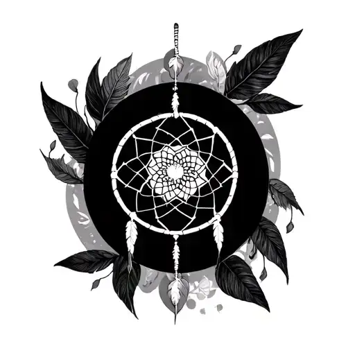 dream catcher anime tattoo design idea