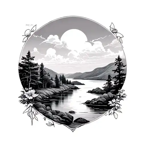 Lake District tattoo design idea