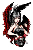 gangster angel tattoo design idea
