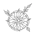 hippie ,cute , lines tattoo design idea