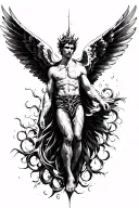Icarus looking tattoo design idea