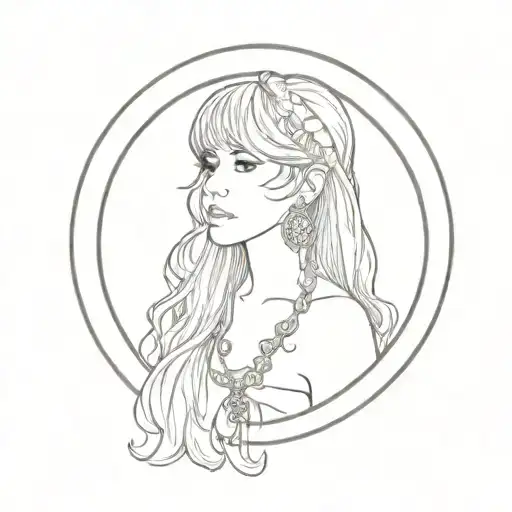 stevie nicks tambourine tattoo design idea