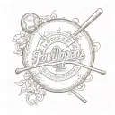 la dodgers baseball tattoo design idea