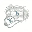 la dodgers baseball tattoo design idea