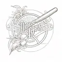 la dodgers baseball tattoo design idea