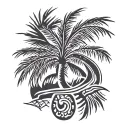 palm tree dominican puerto rican taino symbol surrounded tattoo design idea