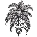 palm tree dominican puerto rican taino symbol surrounded tattoo design idea