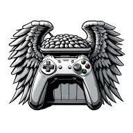 garbage can video game controller paratrooper wings tattoo design idea