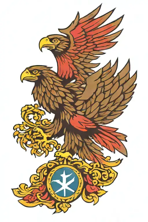 serbian eagle tattoo design idea