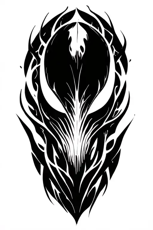 symbiote goo stretching tribal tattoo tattoo design idea