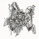 An intricate gaming controller surrounded by tools of the trade, representing your passion for gaming and handyman work tattoo design idea