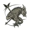 hardwork discipline tattoo design idea