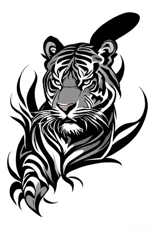 Pectoral Tiger Inspired tatoo tattoo design idea