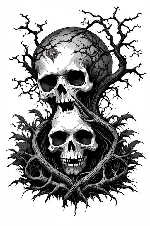 poison Tree cyber sigilism tattoo design idea