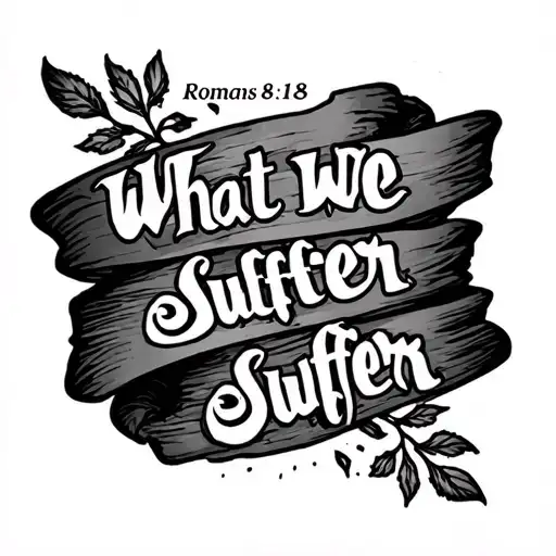 "Romans 8:18 " Roman's 8:18 Yet what we suffer tattoo design idea