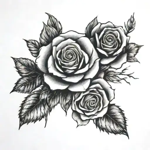 roses around Max Taylor  tattoo design idea