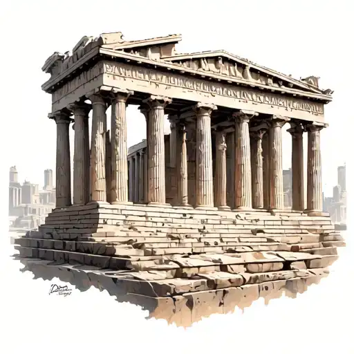 Parthenon tattoo design idea