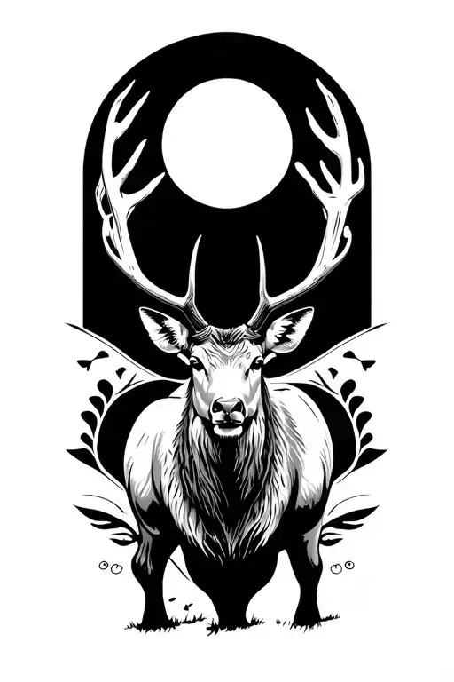  Australian aviation elements (like FA18) symbolic elements of fatherhood and a sambar or red stag tattoo design idea