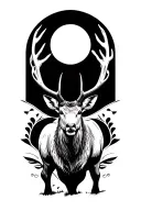  Australian aviation elements (like FA18) symbolic elements of fatherhood and a sambar or red stag tattoo design idea