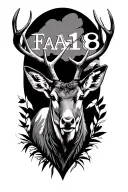  Australian aviation elements (like FA18) symbolic elements of fatherhood and a sambar or red stag tattoo design idea