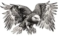 ultra realistic eagle tattoo design idea