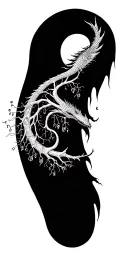 music theory circle of fifths tree of life nature dragon universe  tattoo design idea