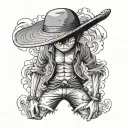 monkey d luffy tattoo design idea