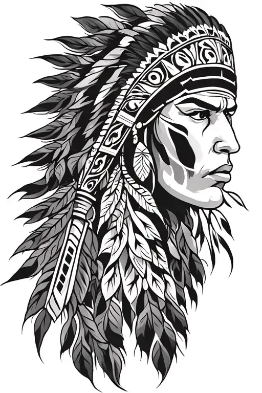cherokee tribal sleeve tattoo depicting tattoo design idea