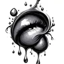 tear drops falling tattoo design idea