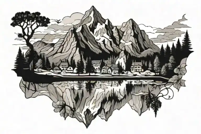 Speer Mountain Switzerland Democratic Republic tattoo design idea