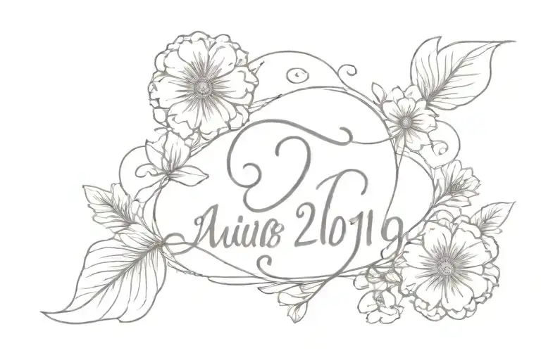 wedding date tattoo 10/04/2019 tattoo design idea