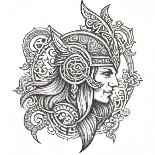 henna viking tattoo design idea