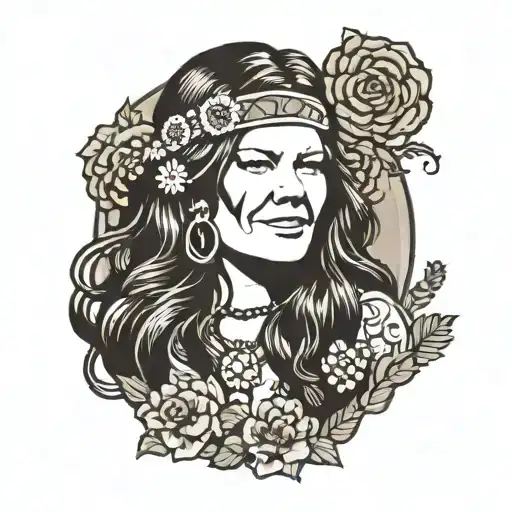 Janis Joplin tattoo design idea