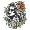 Janis Joplin tattoo design idea