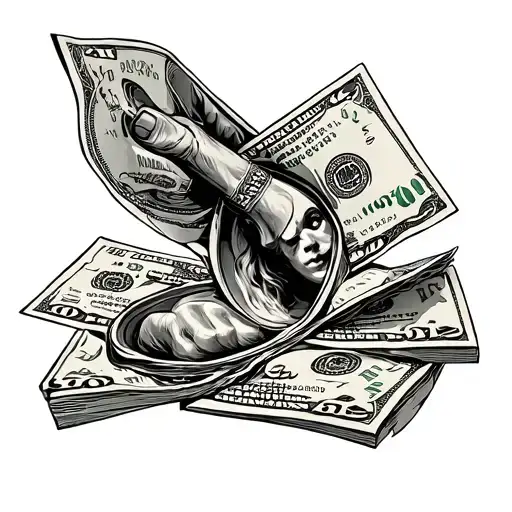 money, food, sex, drugs tattoo design idea