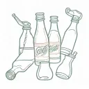 Coca Cola bottle tattoo design idea
