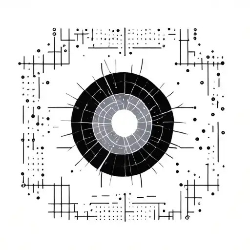 innovative Morse code design with elegant geometric shapes tattoo design idea