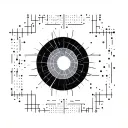 innovative Morse code design with elegant geometric shapes tattoo design idea