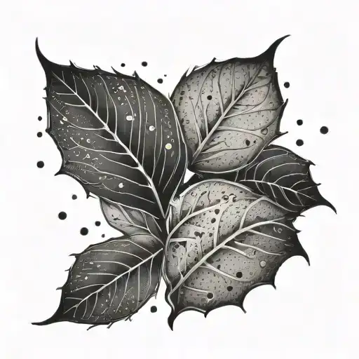 dead leaves falling into the void tattoo design idea