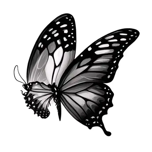 Butterfly Smoke tattoo design idea