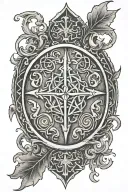 gaelic 5 point tattoo design idea