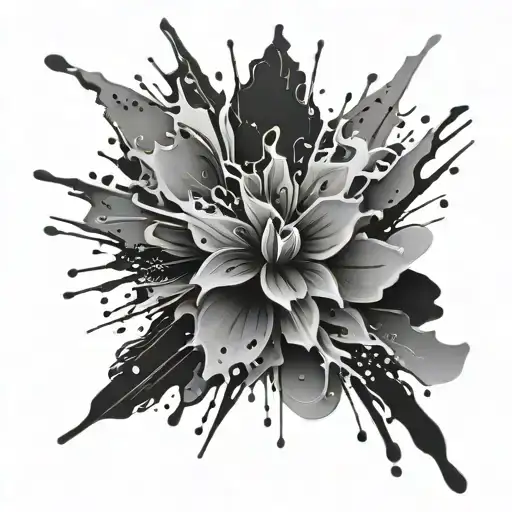 Splatters tattoo design idea
