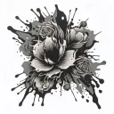 Splatters tattoo design idea