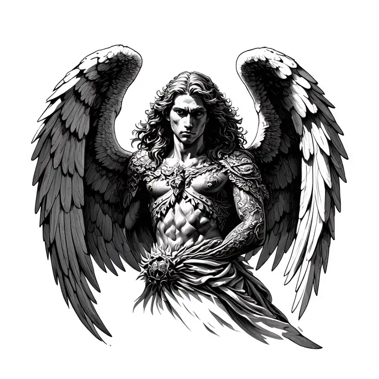 archangel uriel tattoo design idea