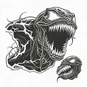 venom marvel tattoo design idea