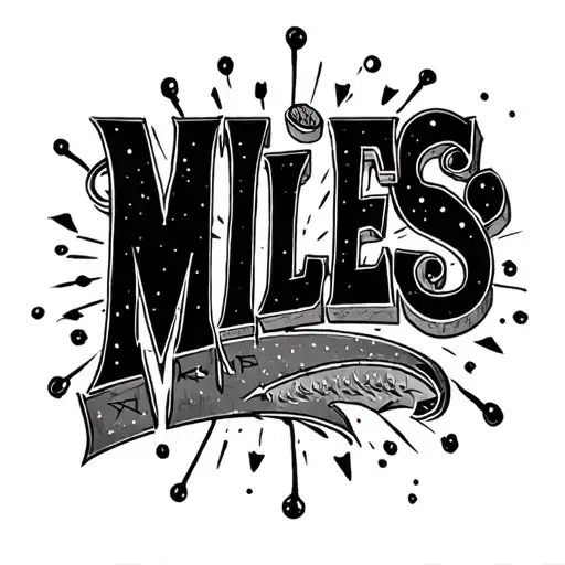 "MILES" abc toddler blocks tattoo design idea